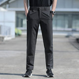 Wiaofellas  -  Ice Silk Men's Summer Pants Elastic Waist Straight Leg Trouser Male Quick Dry Big Size Large Plus Stretch 6XL 7XL Work Outdoor