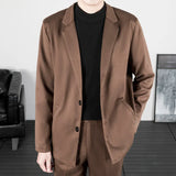 WIAOFELLAS  -  Korean Popular Clothes Men Spring Autumn Elegant Men's Jackets Men Suit Top Brand Clothing Male Coat Single Breasted Suits Coats