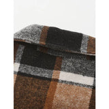 WIAOFELLAS  -  Fashionable and Elegant Lapel Checkered Men's Shirt Retro Furry Casual Long-sleeved Jacket Loose Versatile Shirt