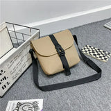 WIAOFELLAS  -  Shoulder Bag Men's Casual Sports Style Messenger Bag Solid Color New Summer Street Trend Fashion Messenger Bag