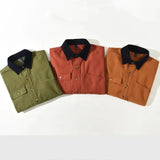 WIAOFELLAS  -  Spring color matching cotton long sleeve shirt men's American casual coat loose large size men's shirt