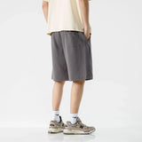 WIAOFELLAS  -  Men's Casual Shorts Summer Trendy Loose Sports Style for Men and Women The Same Solid Color Simple Pants
