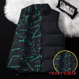 WIAOFELLAS  -  Corduroy Parkas Vest Men Stand Casual Keep Warm Loose Sleeveless Cotton Padded Harajuku Korean Style Teens Outwear All-match
