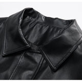 Wiaofellas  -  Men's New Winter Leather Jacket South Korea Trendy Loose PU Coat Letter Printed Thickening Coat Korean Reviews Many Clothes