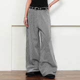 WIAOFELLAS  -  Men Striped Pants Button Joggers Loose Casual Straight Trousers Men Streetwear 2025 Korean Style Fashion Male Long Pants