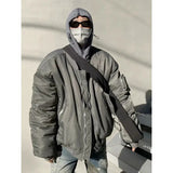 WIAOFELLAS  -  Winter American high street flight jacket baseball jacket cotton coat zipper design trendy thick cotton coat men's outerwear