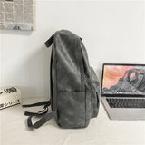 WIAOFELLAS  -  High Quality Women Man Backpack PU Leather Men's Backpacks Girl Luxury Designer Back Pack Laptop Bag Large Capacity Travel Bag