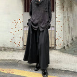 Wiaofellas  -  Y2k Casual Gothic Skirt Unisex Fashion Dark Daily Personality Loose Streetwear Versatile Samurai Skirt Unisex Can Be Belted