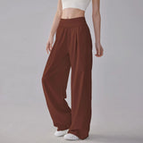 Wiaofellas  -  Quick Dry Summer Thin Loose Cooling Straight Leg Wide Leg Running Fitness Yoga Long Pants Women's Sport Trousers Lulu