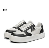 WIAOFELLAS  -  Small Harajuku Thick Bottom Men's Matching Color Large Size Lace-up Casual Board Shoes Student Trend Wear-resistant Sports Shoes