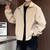 WIAOFELLAS  -  Spring Short Jacket Men Fashion Casual Motorcycle Jacket Men Streetwear Hip-hop Loose Bomber Jacket Mens Motorcycle Jackets