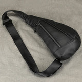 WIAOFELLAS  -  Soft Cow Leather Men's Chest Bag Genuine Leather Men's Chest Pack Small Crossbody Sling Bag Anti Theft Chest Bag Men Coffee