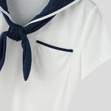 WIAOFELLAS  -  Men T Shirt Patchwork Summer Navy Collar Short Sleeve Male Tee Tops Streetwear 2025 Pockets Fashion Casual Men Clothing