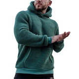 WIAOFELLAS  -  Mens Jacket Fashion Hoodies Plush Warm Casual Comfortable Front Pocket Furry Solid Color Tops Sweatshirts S - 3XL