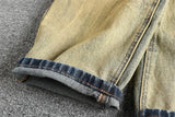 WIAOFELLAS  -  Patchwork fashion tie dye men's jeans loose straight leg American high street trend youth spring and autumn pants