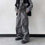 WIAOFELLAS  -  Autumn Fashion Baggy Casual Pants Men Flanged Loose Retro Neutral Hip Hop Three-dimensional Multi-pocket Pants Men