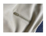WIAOFELLAS  -  Spring Autumn Men's Clothing Solid Color Elastic High Waisted Pockets Zipper Casual and Fashionable Cargo Drawstring Pants