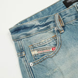 WIAOFELLAS  -  Men Retro Loose Wide-leg Floor-dragging Long Trousers of Contrast-color Sprayed Monkey-washed Jeans with Holes and Straight Legs