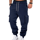 Wiaofellas  -  Men's Multi-Color Cargo Sweatpants Drawstring Waist Side Pockets Elastic Cuff Casual Jogger Pants