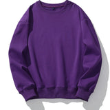 WIAOFELLAS  -  New Men's Autumn Velvet Sweatshirts Round Neck Solid Color Long Sleeved Tops Couples Coat Women Sweatshirt Casual Clothing MY542