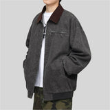 WIAOFELLAS  -  Winter Retro Cargo Jacket Men Streetwear Hip Hop Washed Jacket Coat Men Y2K Oversized Harajuku Zip Up Patchwork Casual Jackets