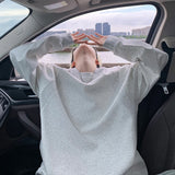 WIAOFELLAS  -  Streetwear Gray Oversized Pullover Hoodie Men Solid Warm Clothes Fashion Crewneck Sweatshirt Casual Loose Hoodies Y2K Sportswear