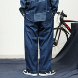 Wiaofellas  -  Japan fashion Retro Washed Baggy jeans Harem Pants Men's Straight Pants Hip Hop Hip-hop Denim Cargo Pants Wide Leg Pants Fashion