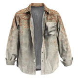 WIAOFELLAS  -  Autumn Winter Fashion Woolen Jackets For Mens Clothes Casual Loose Long Sleeve Button Outerwear Men Vintage Print Cardigans Coat