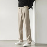 Wiaofellas  -  New Casual Suit Pants Men's Net Version Straight Loose Trousers Trendy Brand