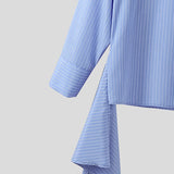 WIAOFELLAS  -  Men Striped Shirt O-neck Long Sleeve Loose Lace Up Casual Men Clothing Streetwear Fashion Tops Leisure Camisas S-3XL