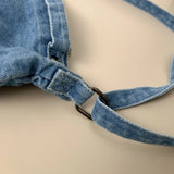 WIAOFELLAS  -  Personality washed denim bag men's new shoulder bag simple Joker Messenger bag fashion sports mobile phone bag