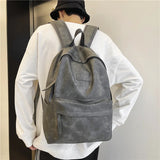 WIAOFELLAS  -  High Quality Women Man Backpack PU Leather Men's Backpacks Girl Luxury Designer Back Pack Laptop Bag Large Capacity Travel Bag