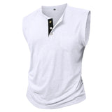 WIAOFELLAS  -  Classic Retro Henry Tank Top Working vest t-shirts for Men's gym man sexy costume Fashion Outdoor Top