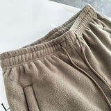 WIAOFELLAS  -  Thiened Fce Lined Straight Leg Casual Pants for Men And Women Couples Winter Warm Trousers Slim Fit Leisure Trousers