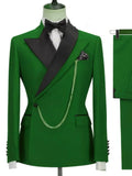 Wiaofellas  -  Italian Style Suits For Men Slim Fit Groom Tuxedo Wedding Double Breasted Formal Jacket With Pants Custom Male Fashion
