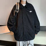 WIAOFELLAS  -  Vintage Jackets Men Japanese Style Shirring Coats Preppy Simply Chaquetas Teens All-match Autumn Clothes Handsome  Outwear