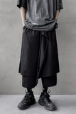 Wiaofellas  -  Men Japanese Pants Skirts Dark Yamamoto Style Trousers Loose Wide Leg Punk Hip Hop Cargo Vintage Swordplay Martial Arts Pants