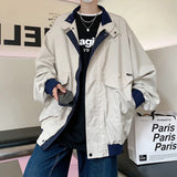 WIAOFELLAS  -  Spring Autumn Casual Solid Fashion Loose Casual Bomber Jacket Men Overcoat New Arrival Baseball Jackets Men's Jacket B27