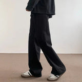 Wiaofellas  -  American High Street White Jeans Men Retro Trendy Draped Straight-Leg Floor-Length Slightly Flared Casual Pants