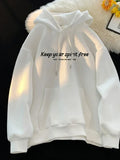 WIAOFELLAS  -  New Letter Printed Hooded Sweatshirts For Men High Street Fashion Pullover Hoodies Y2K Streetwear Oversized Hoody