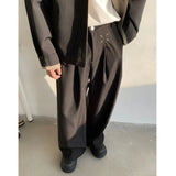 WIAOFELLAS  -  Black Suit Pants Men Society Mens Dress Pants Korean Loose Casual Wide Leg Pants Mens Office Formal Trousers Plus Size 5XL
