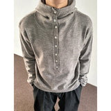 WIAOFELLAS  -  American Retro O-Ne Hoodie Knitted Sweater Men Women ey Oats Loose Feeling Autumn Winter Casual Breathable Long Sve