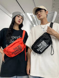 WIAOFELLAS  -  Crossbody bag niche design chest bag men ins drawstring shoulder bag cycling mobile phone bag waist bag