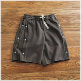 WIAOFELLAS  -  Summer new breasted shorts Men's summer short shorts High street trend loose casual quarter pants medium pants
