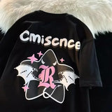 WIAOFELLAS  -  Trendy Nicheshort Sleeve Cotton T-Shirt For Men Loose Fit Summer Hip Hop Korean Style Casual Tshirt InsFashionable Half Sleeve T