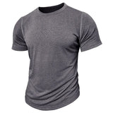 WIAOFELLAS  -  Men's T-shirt Casual Soft Fitness Summer Thin Male T-shirts Home Clothes O-Neck Short Sleeve Soild T Shirt for Men