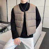 WIAOFELLAS  -  new winter men's vest trendy casual and handsome versatile jacket warm cotton vest
