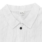 WIAOFELLAS  -  Mens Fashion Street Solid Color Cotton And Linen Y2k Tops 2025 Spring Summer New Casual Lapel Solid Color Long-Sleeved Shirt Men