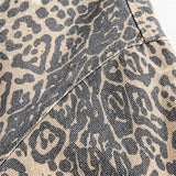 WIAOFELLAS  -  Retro Leopard Jacket Men Streetwear Patchwork Washed Jacket Coat Men Hip Hop Y2K Oversized Harajuku Stand Collar Unisex Jackets