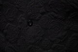 WIAOFELLAS  -  Mens Black Jacquard Floral Shirt Men Long Sleeve Casual Button Up Shirts Men Nightclub Party Stage Prom Tuxedo Shirt Male XXL